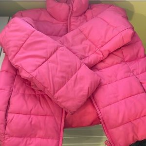 Girls Childrens Place pink puffer coat
